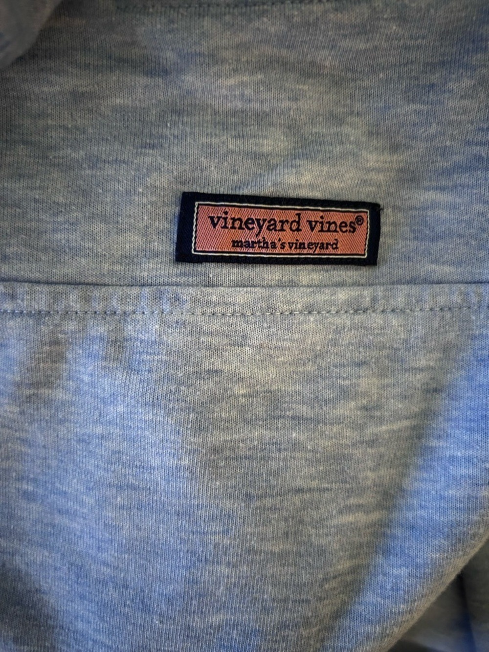 Vineyard Vines Heathered Sky Blue Cowl-Neck Pullover size XS - Picture 6 of 7